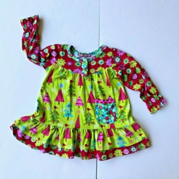Jelly the Pug Christmas Dress 24 months Long Sleeves Buttons Festive Hol… - Picture 2 of 11